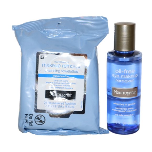 Set: Neutrogena Oil-Free Liquid Eye Makeup Remover & Cleansing Towelettes Wipes - Picture 2 of 4